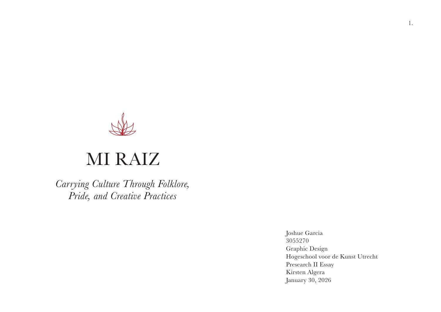 Joshue Garcia — Mi Raiz