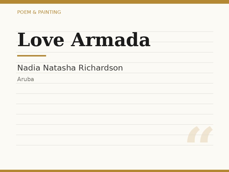 Nadia Natasha Richardson — Love Armada